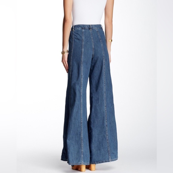 Free People Gilmore Wide Leg Denim Jeans - Picture 8 of 8